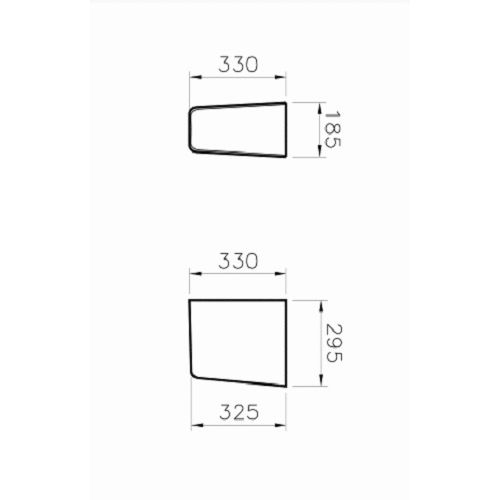 Cache siphon blanc fermeture à ressort - VITRA - 5281L003-7201 pas cher Secondaire 1 L