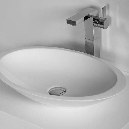 Vasque &agrave; poser OVALIS 60 MATE en Solid Surface - THALASSOR - OVALIS60 pas cher Secondaire 4 L