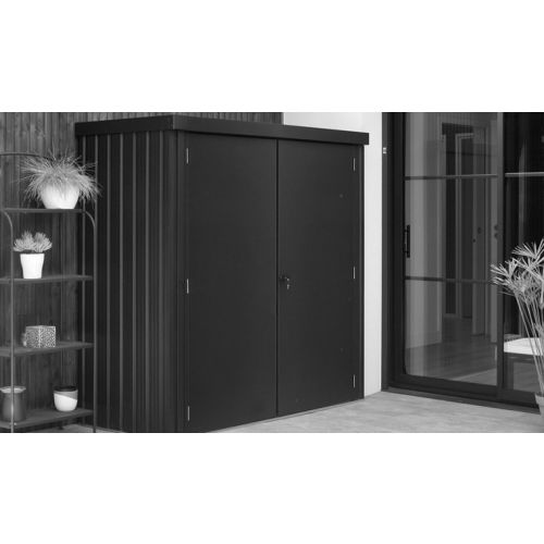 Abri de jardin AZIONE double porte en gris anthracite - DCB - AZIONE-DOUBLE-N pas cher Secondaire 9 L