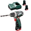 Perceuse-visseuse 12 V Powermaxx 10 mm + 2 batteries 2 Ah + chargeur + boîte carton METABO 600984000 photo du produit