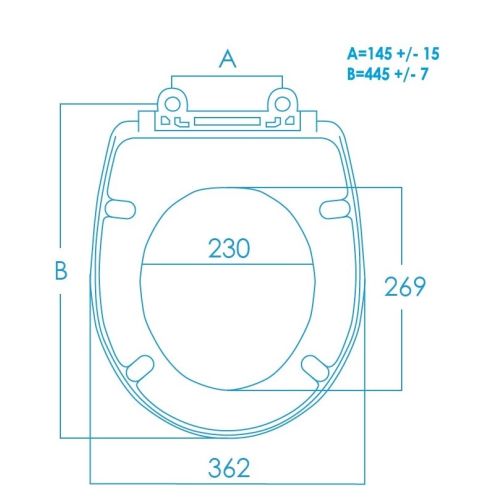 Abattant cuvette WC Thermodur NOVA - GARIS - W04-ANOV-2SFC