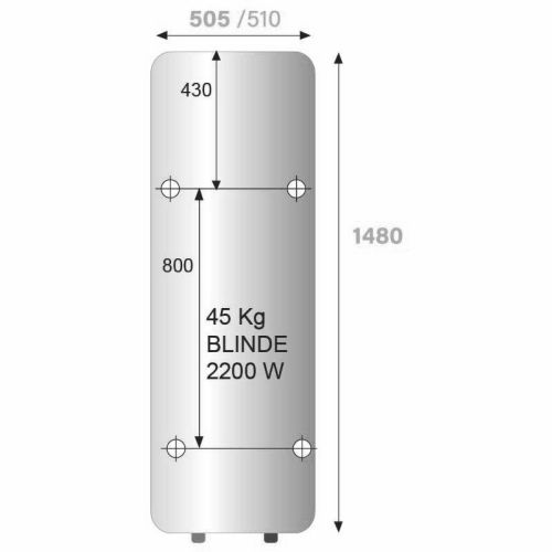 Chauffe-eau &eacute;lectrique vertical mural blind&eacute; INITIO 200L - ARISTON - 3000571 pas cher Secondaire 1 L