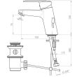 Mitigeur de lavabo VICTORIA-L vidage hostalène chromé ROCA A5A3K25C00 photo du produit