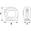 Mesures courtes MEDIAFLEX boîtier ABS 2mx16mm - SAM OUTILLAGE - UD-216-N pas cher