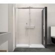 Paroi de douche MACAO sans seuil 125-142 cm blanc transparent côté gauche KINEDO PA648BTNEG photo du produit