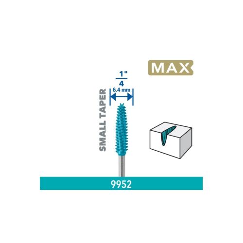 Fraise DREMEL MAX 9951 dents acier inox D6,35 mm embout conique DREMEL 26159952DM photo du produit