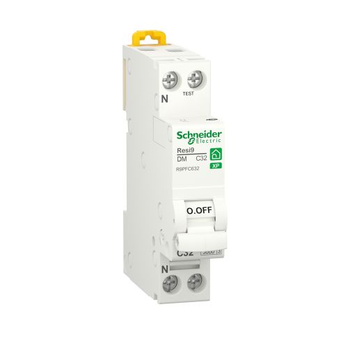 Disjoncteur modulaire RESI9 1P+N courbe C peignable 32A - SCHNEIDER ELECTRIC - R9PFC632 pas cher
