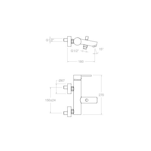 Mitigeur bain-douche DRAKO H3305S chromé avec limiteur de température - RAMON SOLER - 228633 pas cher Secondaire 1 L