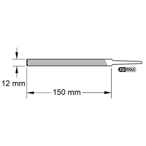Lime sans manche pour étrier de frein 150 x 12 mm KS TOOLS 161.0950 photo du produit Secondaire 1 L
