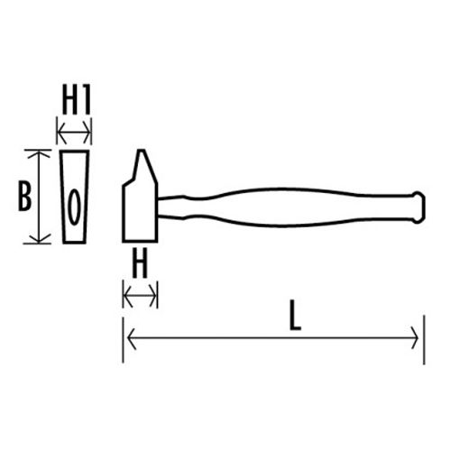 Marteau postillon 25-22mm - SAM OUTILLAGE - 295-10A pas cher Secondaire 1 L