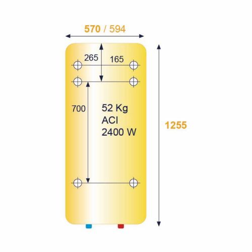 Chauffe-eau électrique vertical mural compact ACI Hybride DURALIS 200L  - THERMOR - 861413 pas cher Secondaire 1 L