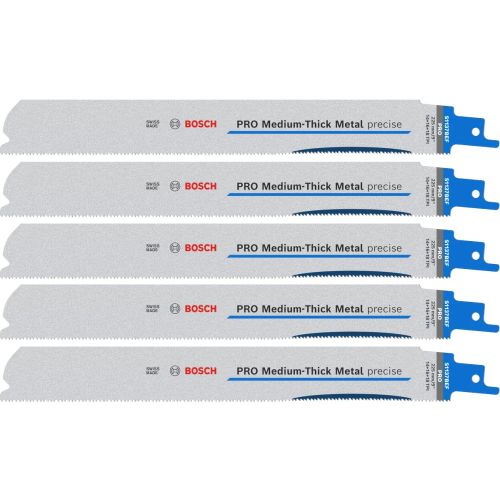 5 lames de scie sabre PRO Medium-Thick Metal precise S1137BEF 225 x 25 x 1,1 mm BOSCH 2608658994 photo du produit