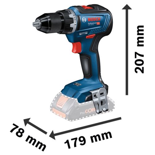 Perceuse visseuse 18 V GSR 18V-55 + 2 batteries Procore 4 Ah + chargeur + coffret L-CASE BOSCH 0615990L4C photo du produit Secondaire 1 L