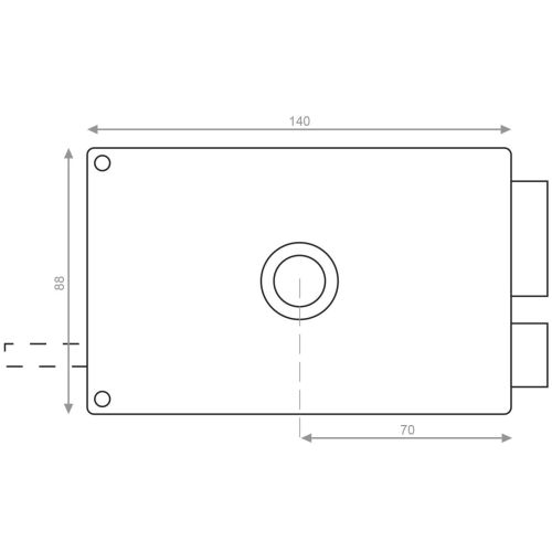 Serrure monopoint KESO 4000S Omega horizontale tirage cylindre de 45 droite Héraclès 120300-30-1APR photo du produit Secondaire 1 L