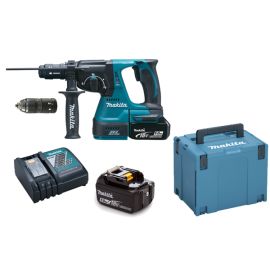 Perforateur-burineur SDS Plus 18V Makita DHR243RTJ + 2 batteries 5 Ah + chargeur + MAKPAC photo du produit Principale M