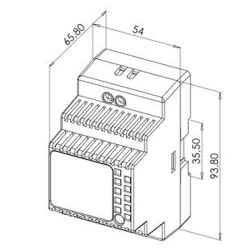 Alimentation &agrave; d&eacute;coupage rail DIN 3MOD 2,5A 60W - HERACLES - PCA-ALIMRD2460 pas cher Secondaire 1 L