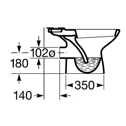 Cuvette WC avec réservoir attenant sortie horizontale POLO Roca - WM821016Z000002 photo du produit Secondaire 1 L