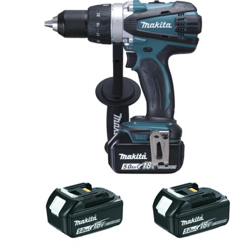 Pack de 4 outils Makita 18 V (DDF458/DTD152/DHR202/DGA504) + 3 batteries 5 Ah + MAKPAC photo du produit Secondaire 2 L