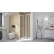 SUPRA 3V 2 volets coulissants 80 cm profilé blanc verre transparent KINEDO PA1550BTN photo du produit