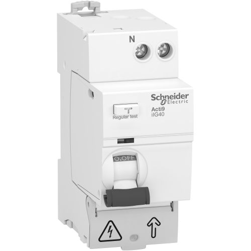 Interrupteur différentiel tête de groupe ACTI9 iIG40 1P+N 40A 30mA type A SI - SCHNEIDER ELECTRIC - A9R87640 pas cher