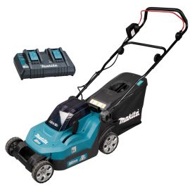 Tondeuse à gazon 2 x 18V LXT Makita DLM382PT2 38 cm + 2 batteries 5 Ah + chargeur rapide photo du produit Principale M