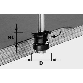 Fraise à chanfreiner/affleurer Festool HW S8 D24/0° +45° - 491026 pas cher Principale M