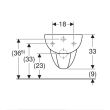 Cuvette WC suspendue PUBLICA à trou creux GEBERIT 391500000 photo du produit Secondaire 2 S