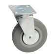 ROULETTE D.100MM CAOUT.GRIS PLATINE PIV photo du produit