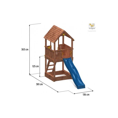 Aire de jeux  JOY avec toboggan - FUNGOO - 00555PT pas cher Secondaire 5 L