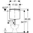 Réservoir apparent blanc AP140 de WC semi-bas simple touche - GEBERIT - 140.017.11.1 pas cher Secondaire 1 S