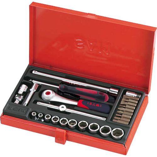 Coffret 1/4'' de 26 outils 6 pans en mm - SAM OUTILLAGE - 73-R26A pas cher Principale L