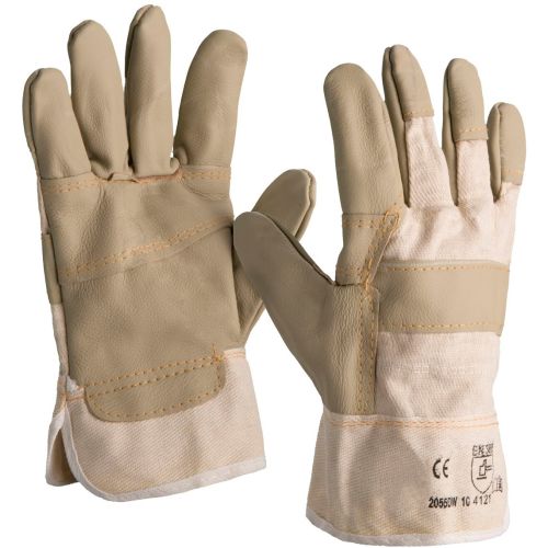 Gants docker cuir fleur d'ameublement marron/beige T10 2055DW photo du produit Principale L