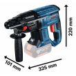 Perforateur SDS Plus 18V GBH 18V-21 (sans batterie ni chargeur) en coffret L-BOXX BOSCH 0611911101 photo du produit Secondaire 2 S