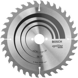 Lame de scie circulaire Optiline Wood 230x30x2,8mm 36 dents - BOSCH - 2608640628 pas cher Principale M