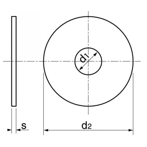 Rondelle plate série LL inox A2 NFE 25513 14X45X2,5 boîte de 50 - ACTON - 6250714 pas cher Secondaire 1 L