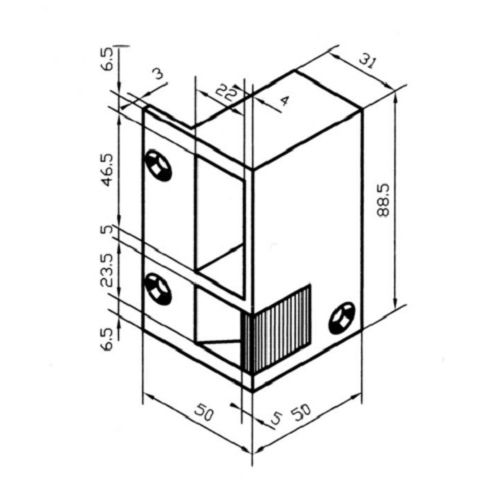 Gâche n°1 droite poussant - BEUGNOT - BE10131000 pas cher Secondaire 3 L