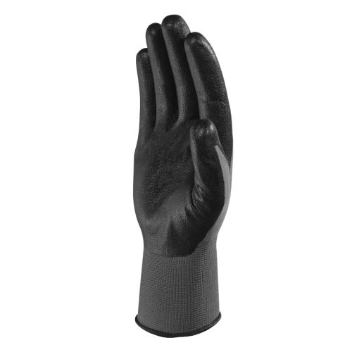 Gant tricoté en polyester enduit mousse nitrile VE722 gris/noir T7 - DELTA PLUS - VE722NO07 pas cher Secondaire 1 L