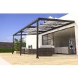 Pergola polycarbonate adossée 3,5x6 m - COULEURS DU MONDE - EDENA photo du produit