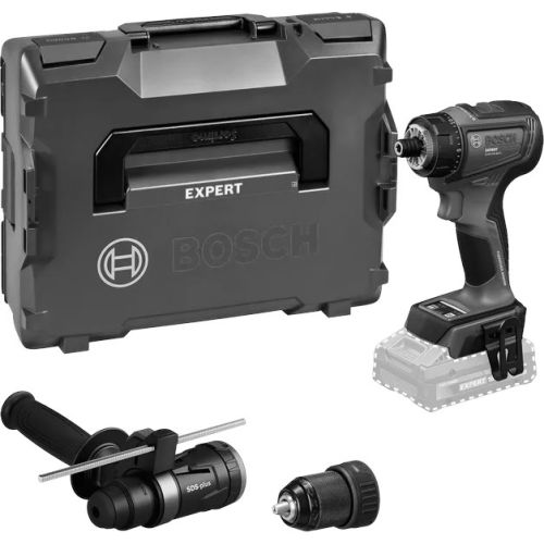 Perceuse-visseuse EXSR18V-90FC (sans batterie ni chargeur) avec accessoires GFA 18-M et GFA 18-H + L-BOXX - BOSCH EXPERT - 06019R2002 pas cher