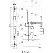Serrure mécanique axe 50 mm fouillot et pêne dormant JPM ELX150-02-1A photo du produit Secondaire 1 S