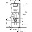 B&acirc;ti-support DUOFIX pour WC suspendu 112 cm avec r&eacute;servoir &agrave; encastrer Delta 12 cm autoportant GEBERIT 457.565.00.3 photo du produit Secondaire 2 S