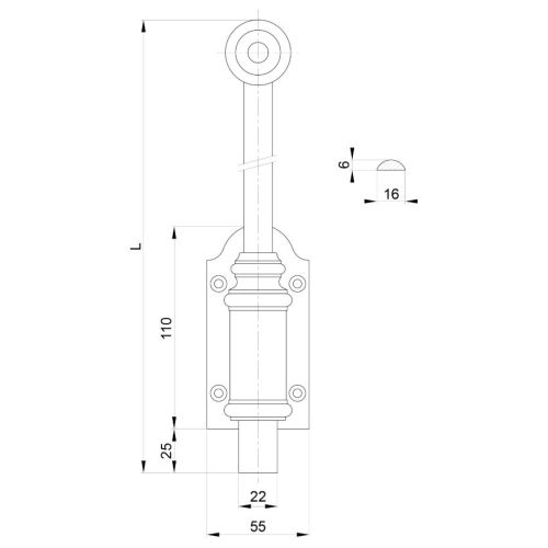 Verrou boîte en fonte n°3 300 mm ROBERT COUILLET VBF3.300 photo du produit Secondaire 1 L