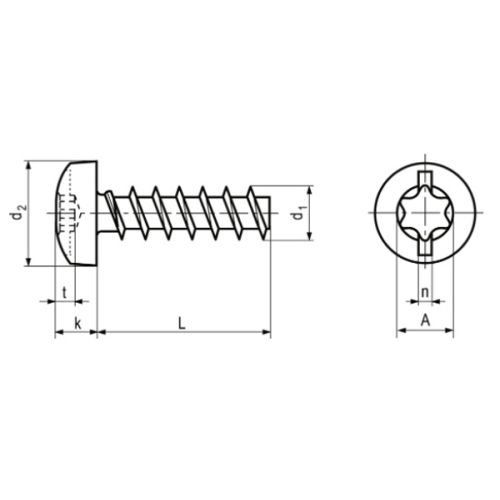 Vis &agrave; t&ecirc;te cylindrique bomb&eacute;e TORX zingu&eacute; 3 x 10 mm BN 84403 BOSSARD 8278148 photo du produit Secondaire 1 L