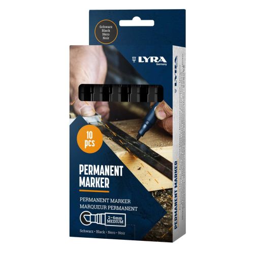 Marqueur à pointe biseautée noire - LYRA - L4010099 pas cher Secondaire 1 L