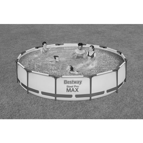Piscine hors sol ronde STEELPRO MAX 366x76cm - BESTWAY - 56416 pas cher Secondaire 7 L