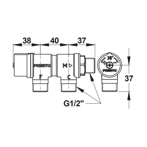 Régulateur thermostatique à entrées parallèles PRESTO 29006 photo du produit Secondaire 1 L
