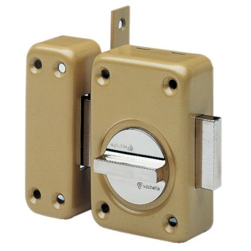 Verrou à bouton Radialis V136 à bouton 7740NT pêne de 110 cylindre de 45mm bronze - VACHETTE - 27309000 pas cher