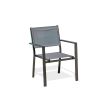 Fauteuil de jardin empilable TOLEDE gris anthracite - DCB GARDEN - TOLEDE-FT pas cher