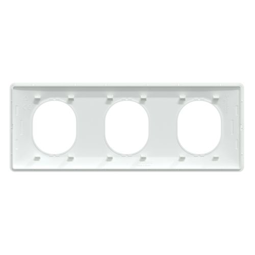 Plaque de finition OVALIS blanc 3 postes horizontal - SCHNEIDER ELECTRIC - S320706 pas cher Secondaire 2 L