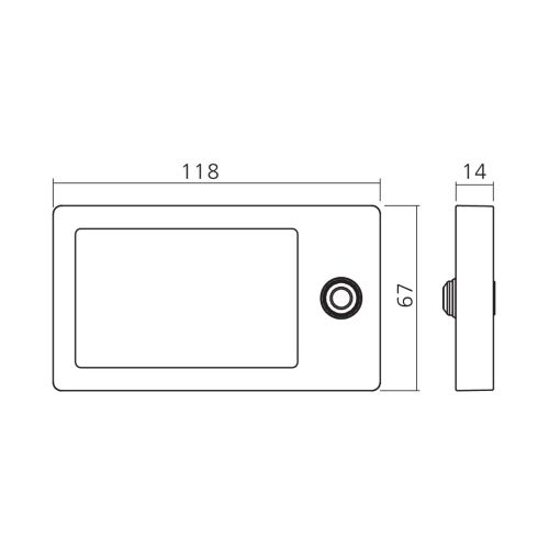 Spot rectangulaire rechargeable EASY argent LMC LUM26GR photo du produit Secondaire 1 L